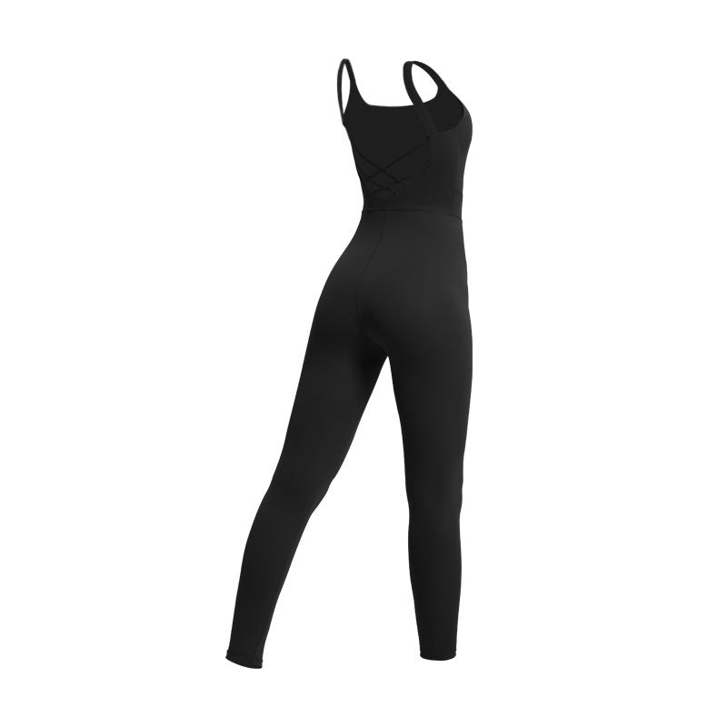 Yoga Clothes With Chest PadPeach Buttocks Bodysuit