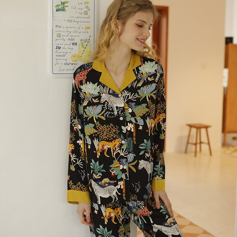 Rayon Tribute Mori Mirror Two-Tone Loungewear Set
