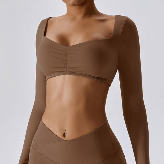 Women's Tight Long Sleeve Yoga Clothes Outdoor